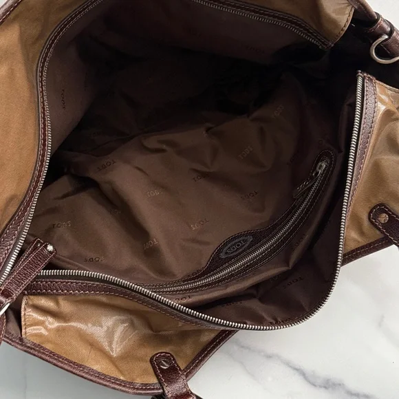 Tod's G-Line Easy Sacca Coated Canvas Tote Bag in Brown Bronze - Picture 11 of 16